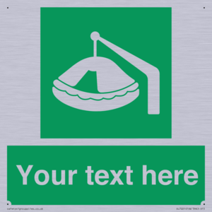 Custom sign Safe condition Davit-launched liferaft